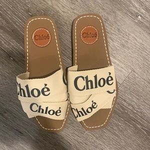 chloe wooden sandals size 7